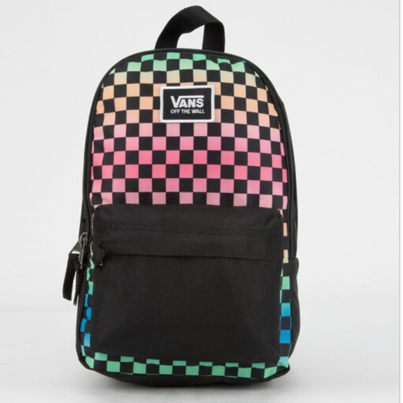 vans mini checkered backpack